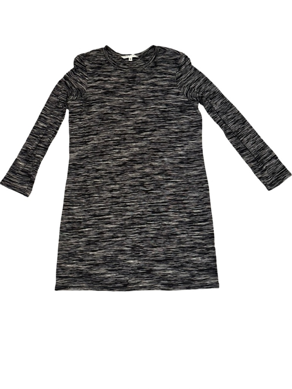 Trina Turk XL Black White Space Dye Long Sleeve Tunic Dress